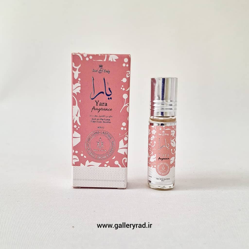 عطر رولی یارا صورتی حجم 6 میل بدون الکل